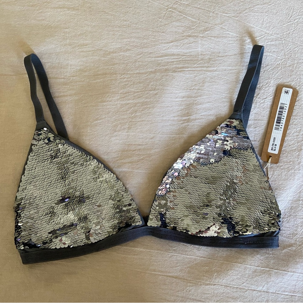 Skims Sequin Triangle Bralette